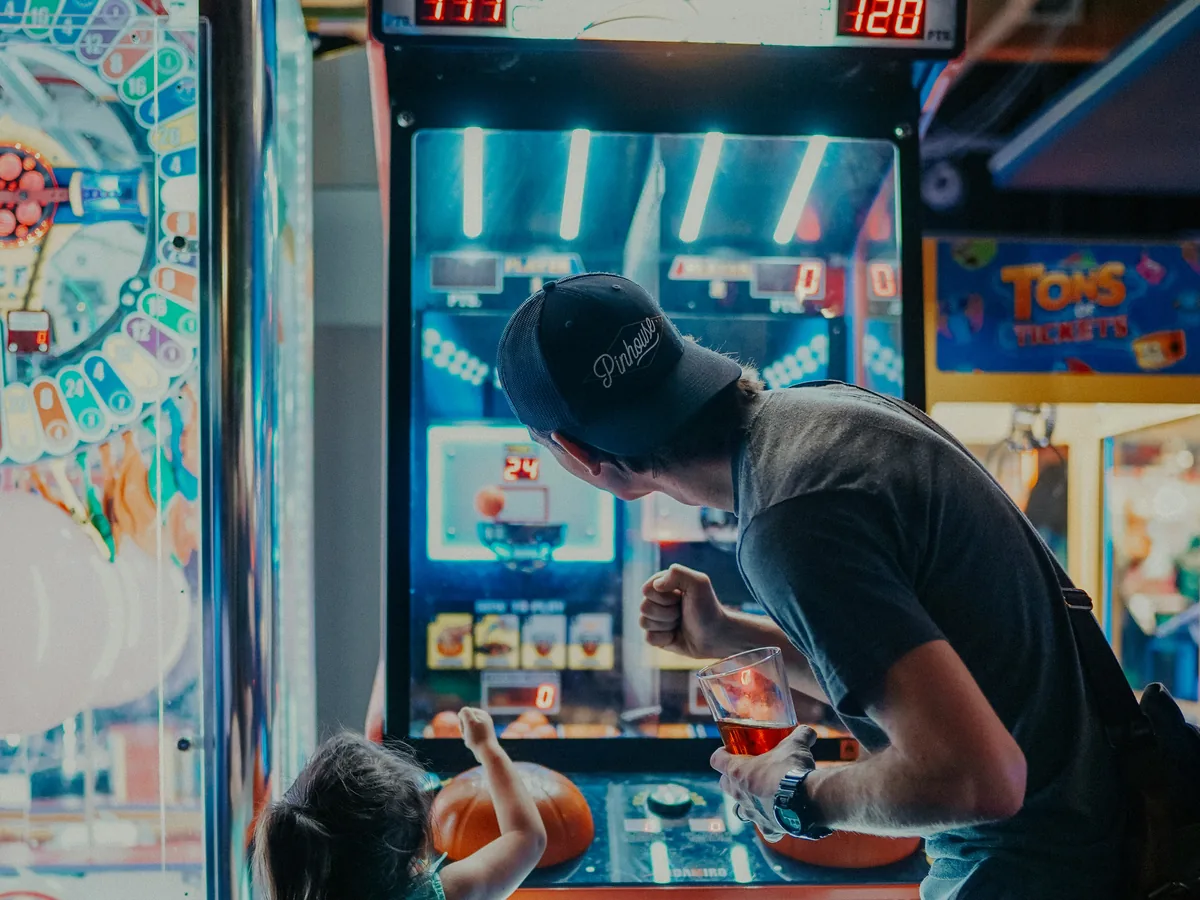Family arcade games near Garden City Beach