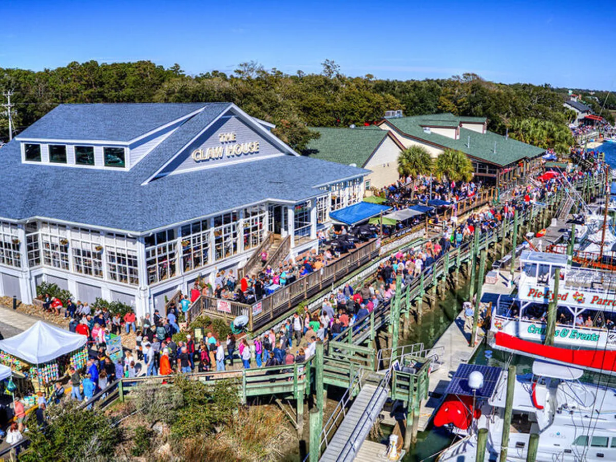 The MarshWalk Murrells Inlet boardwalk and waterfront dining